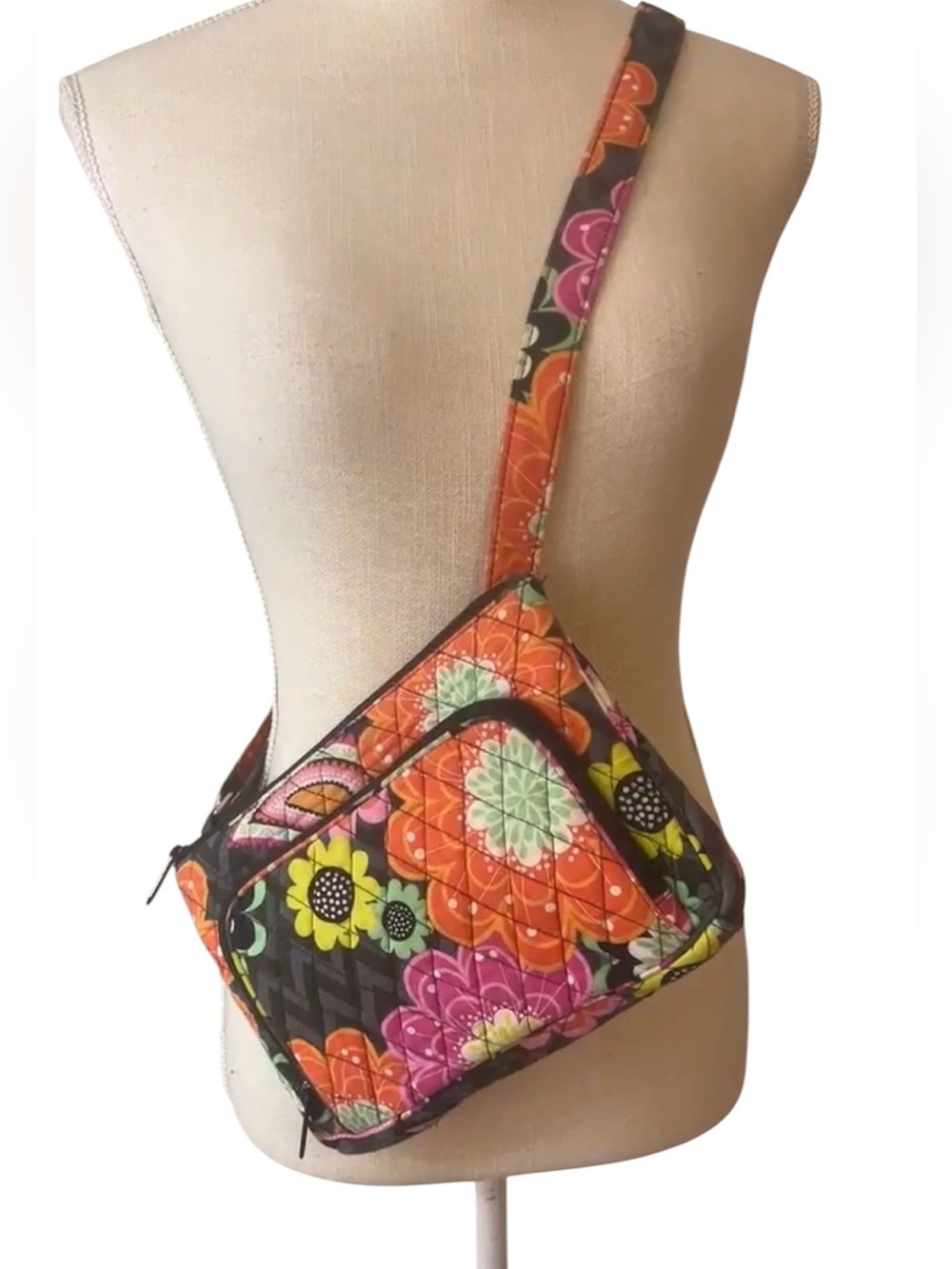Vera Bradley Floral Colorful Quilted Cross Body Bag